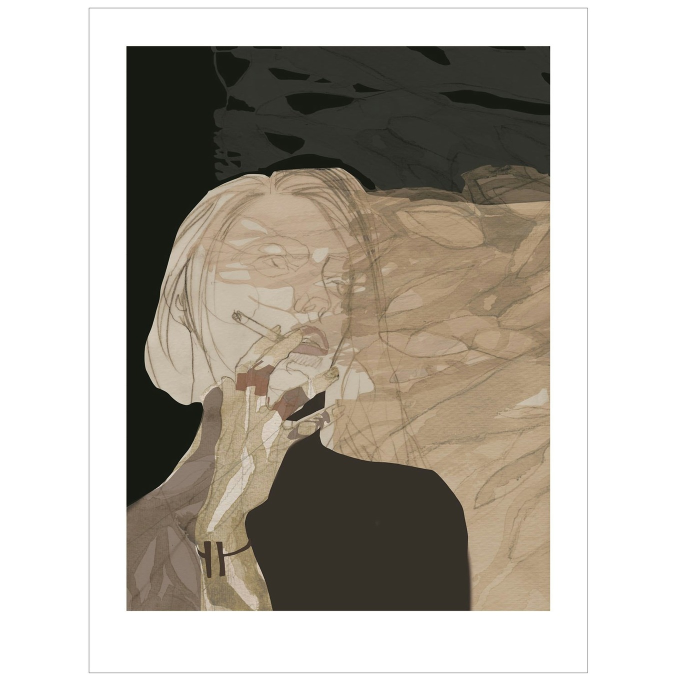 Smoke Screen Taideprintti, 30x40 cm