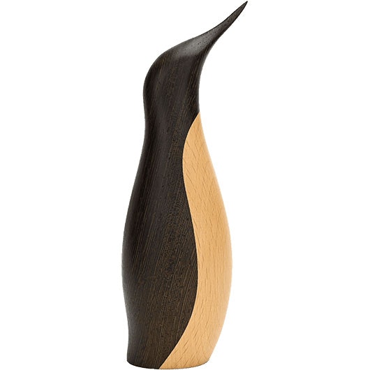 Wenge Puuhahmo Pingviini Musta / Luonnollinen, 18 cm