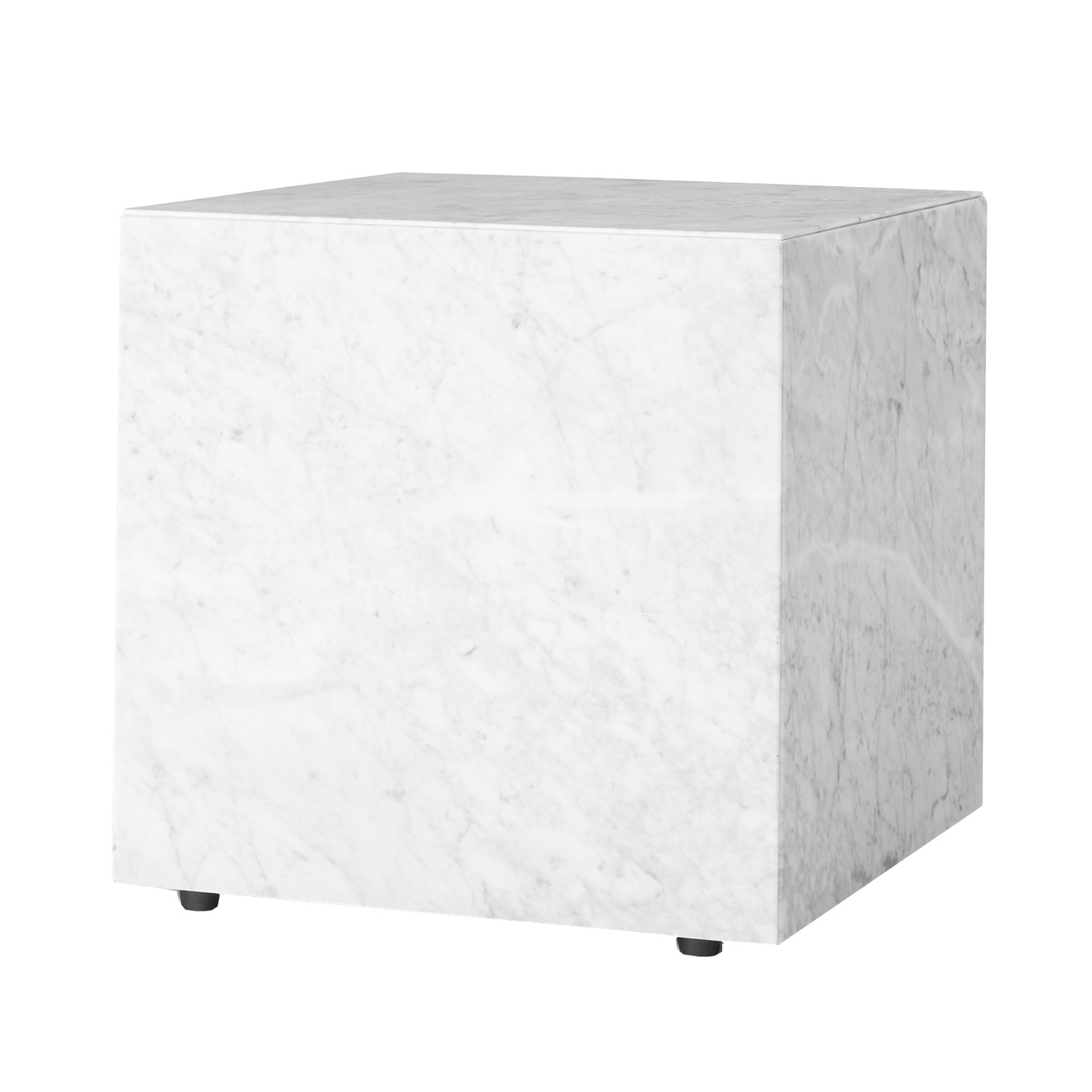 Plinth Cubic Sivupöytä 40x40 cm, Carrara Marmori