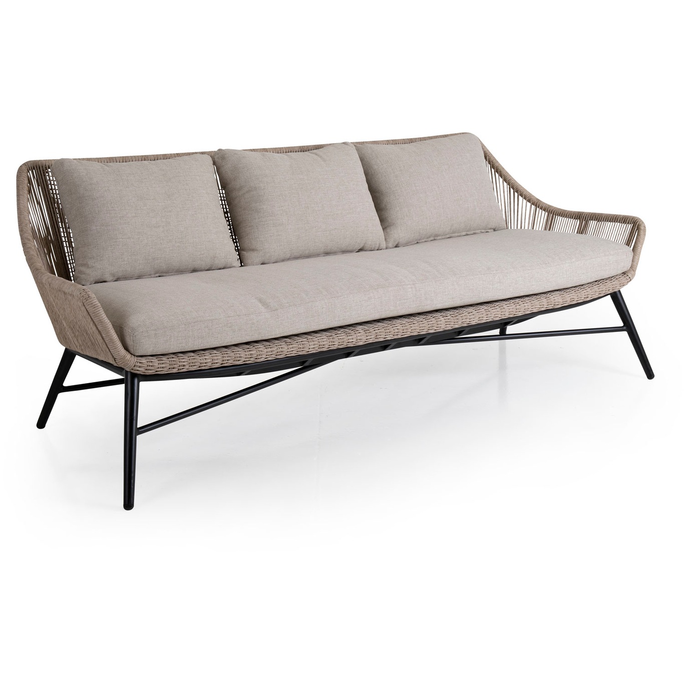 Pembroke Sofa 3-seater with Pad, Beige