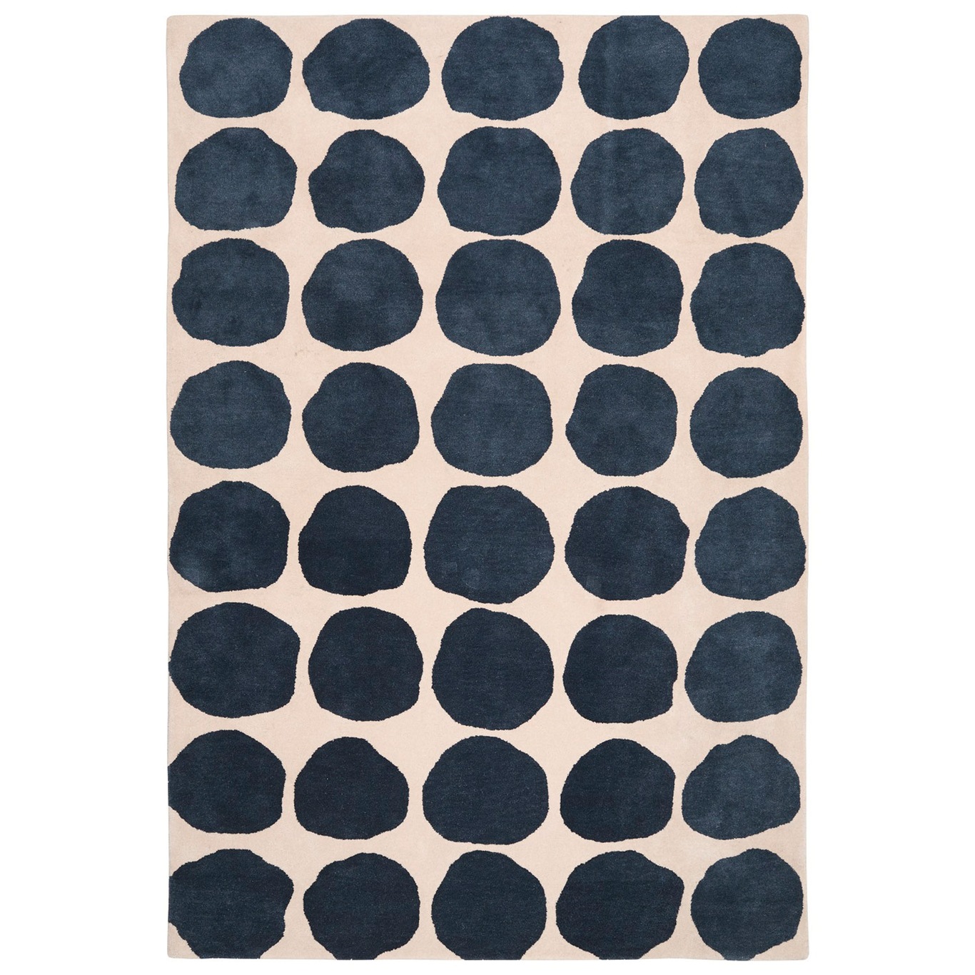 Dots Matto 180x270cm, Khaki/Sininen Melange