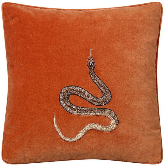 Kobra Tyynynpäällinen 50x50 cm, Oranssi