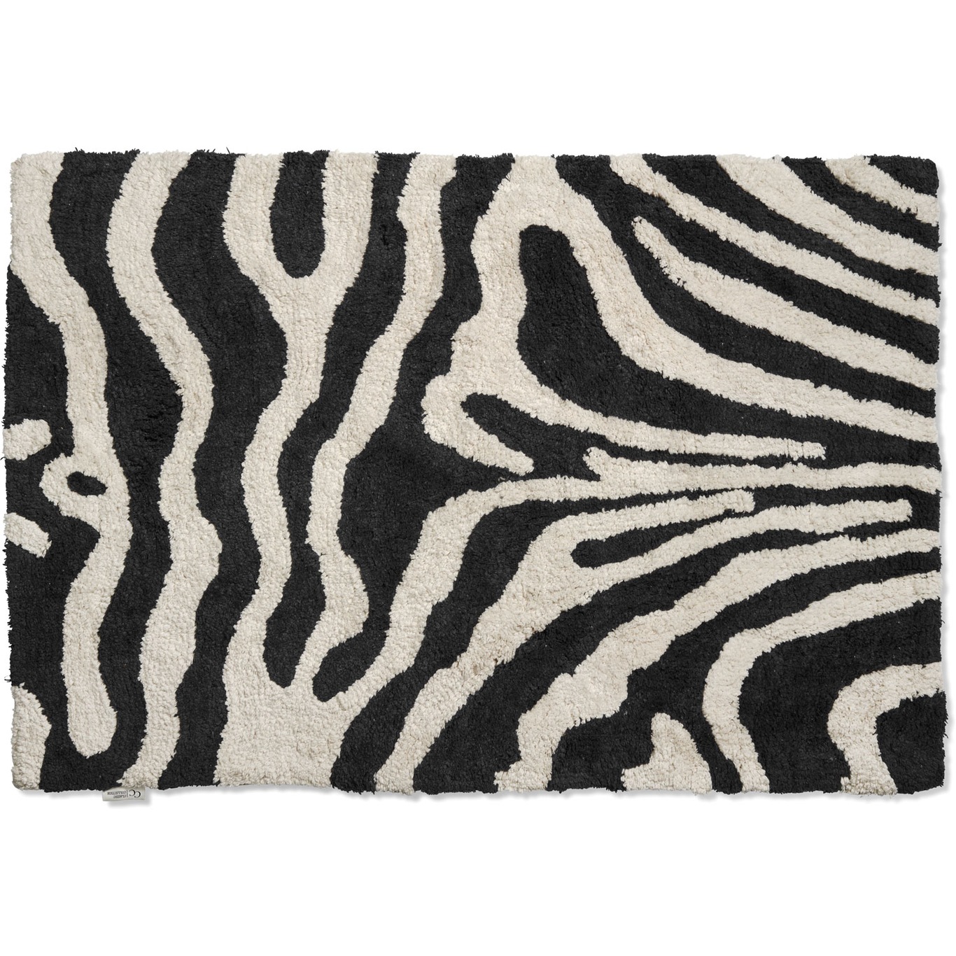 Zebra Kylpyhuonematto 60x90 cm, Musta/Valkoinen