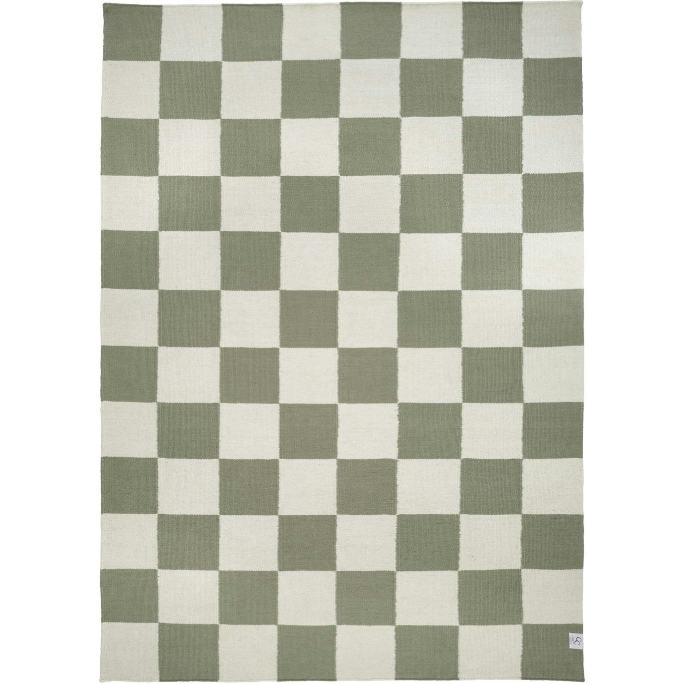 Square Matto 250x350 cm, Valkoinen/Vihreä