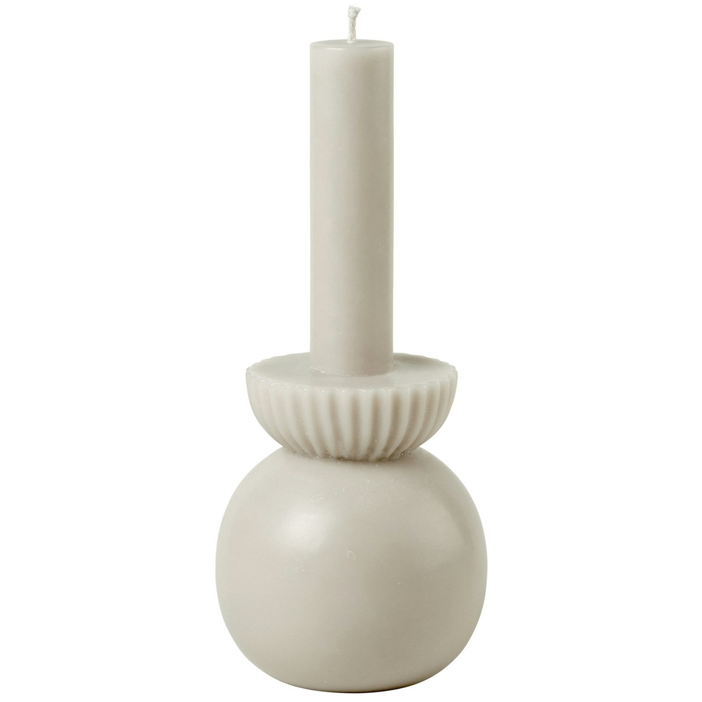 Cozy Candle Candleholder- White- S- 18H Kynttilä, M Light Stone Grey