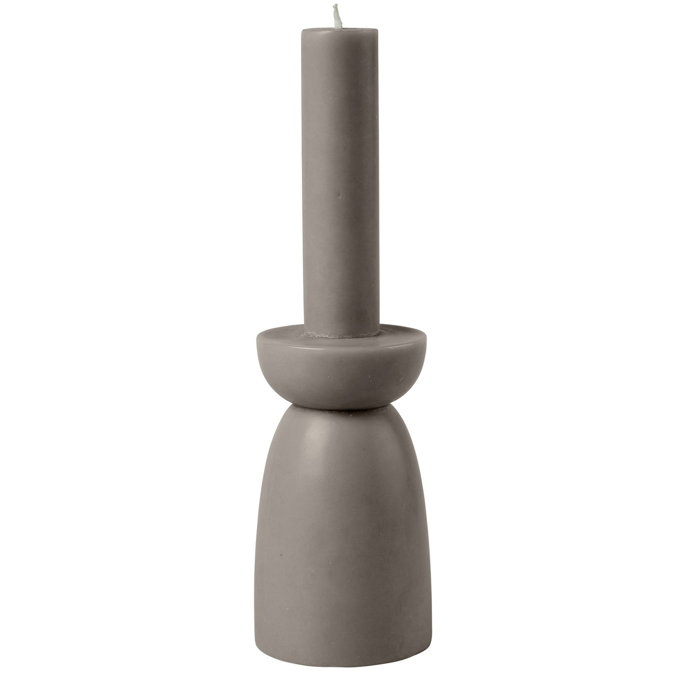 Cozy Candle Candleholder- White- S- 18H Kynttilä, L Dark Taupe