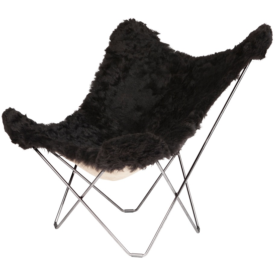 Iceland Mariposa BF Chair, Shorn Black/Chrome