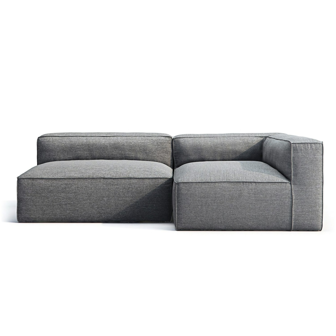 Grand Ulkona Käytettävä Lounge-sohva 2-paikkainen Oikea, Charcoal Chiné