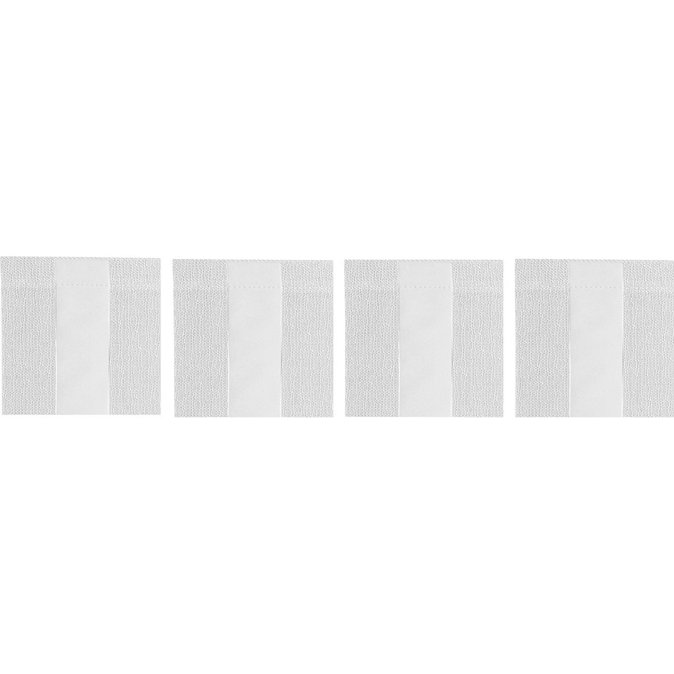 Wide Stripe Lasinaluset 10x10 cm 4-pakkaus, Valkoinen