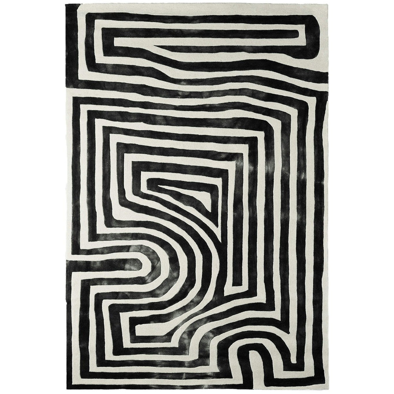Psychadelic Labyrinth Villamatto 300x400 cm, Charcoal