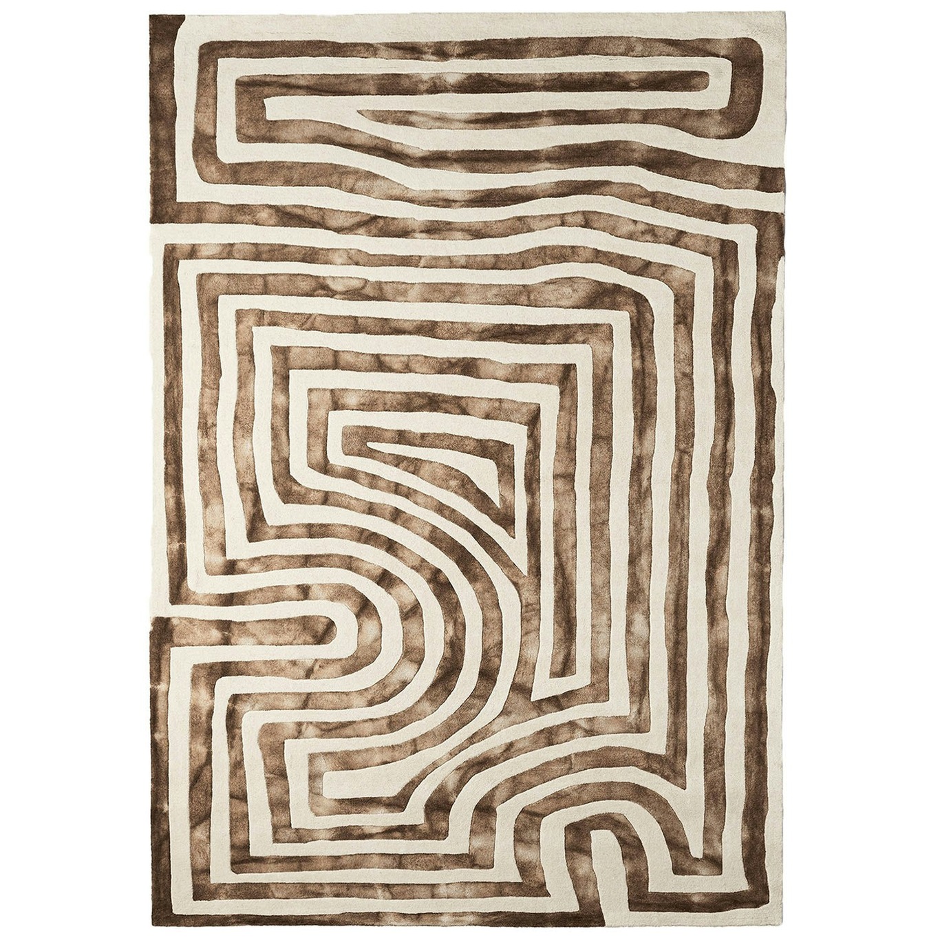 Psychadelic Labyrinth Villamatto 200x300 cm, Beige