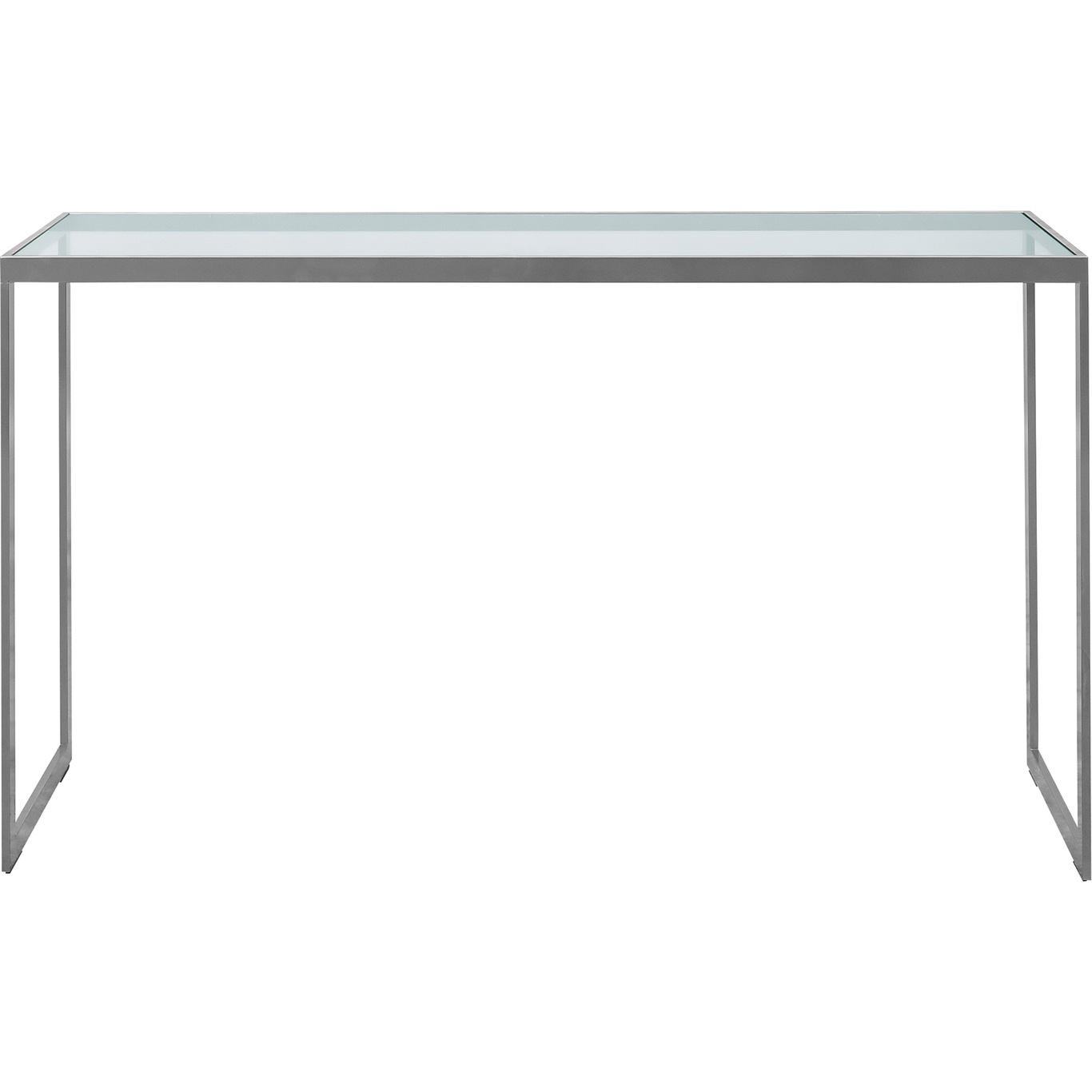 Square Konsolipöytä 122x36x70 cm, Silver Grey/Glass