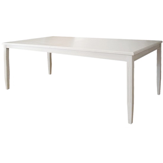 Stockholm 2.0 Dining table 200 Incl. 2 inlays, Whitewash