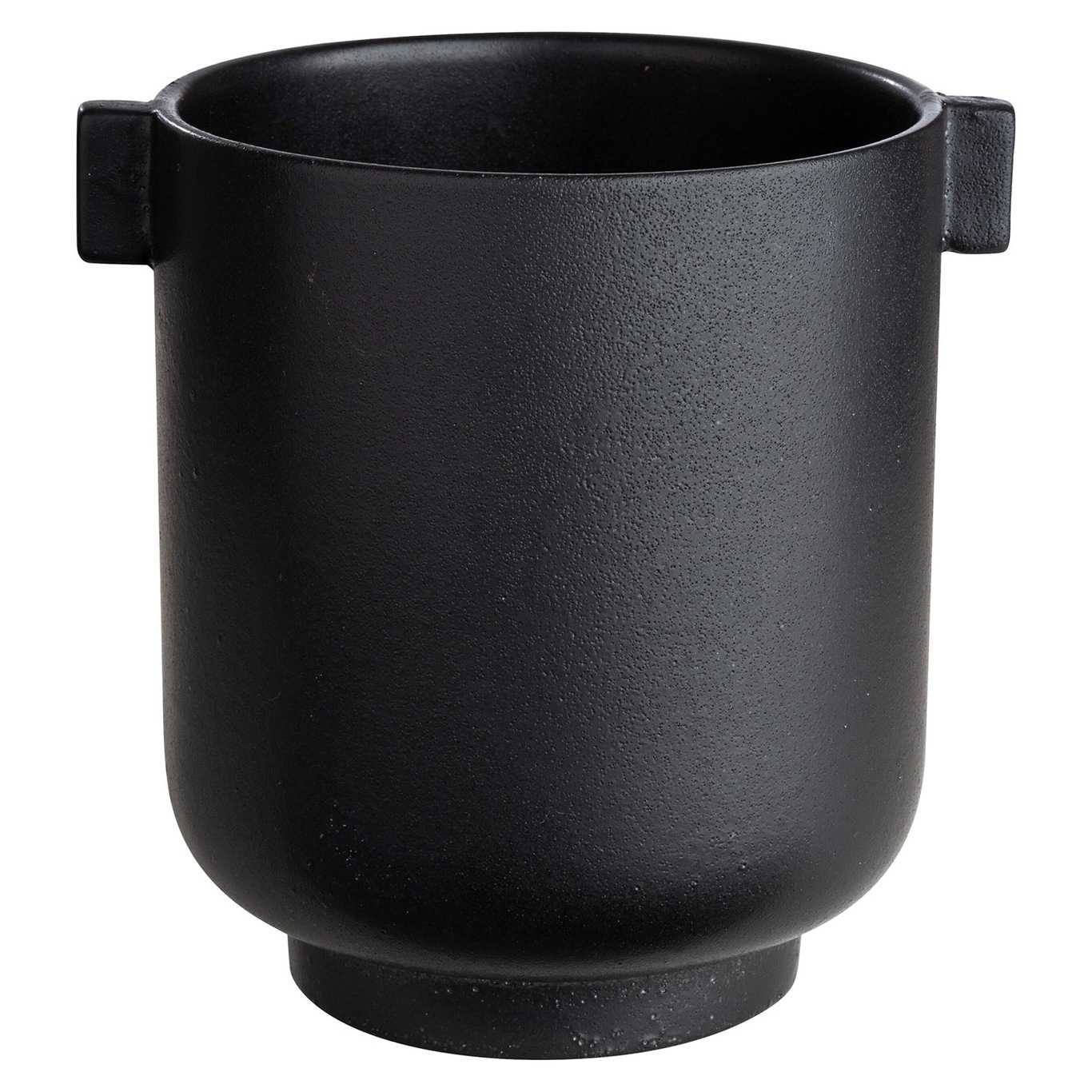 Pot With Ears H18 cm, Black