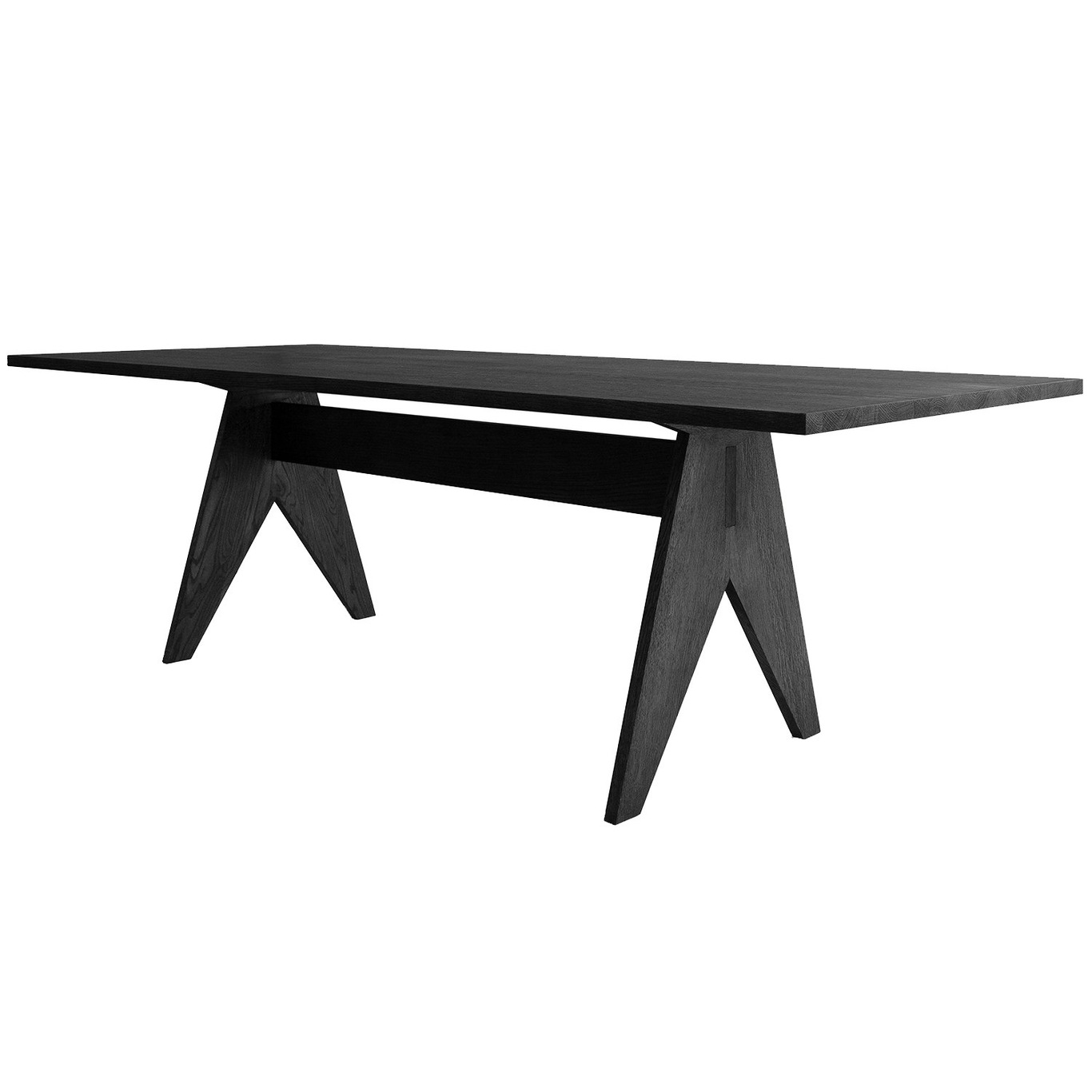 Pose Ruokapöytä 90x200 cm, Musta Tammi