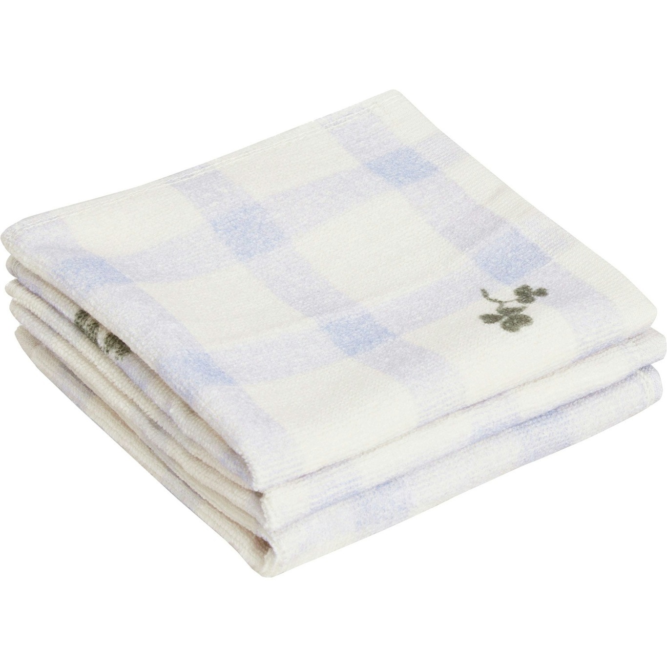 Gingham Sorrel Blue Washcloths 3-pack, 30x30 cm