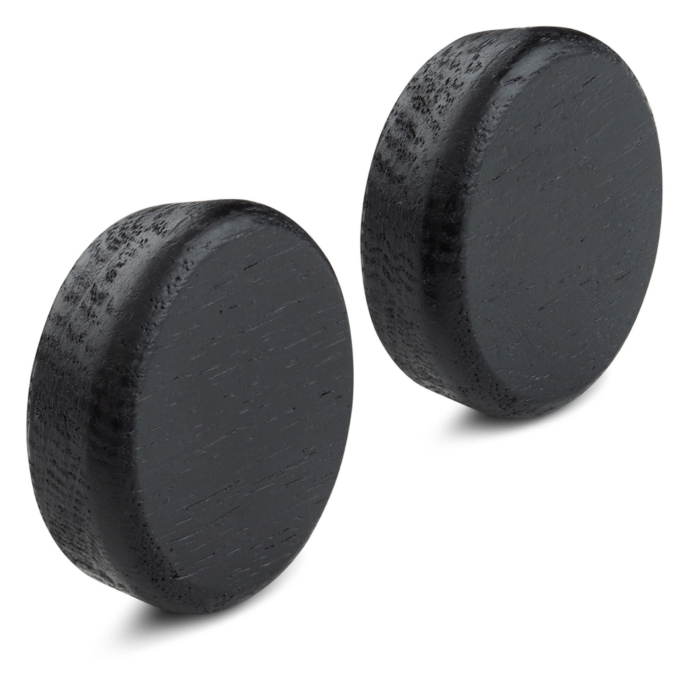 Flex Button Magneetit Magneettiselle Hyllylle 2-pakkaus, Musta Tammi