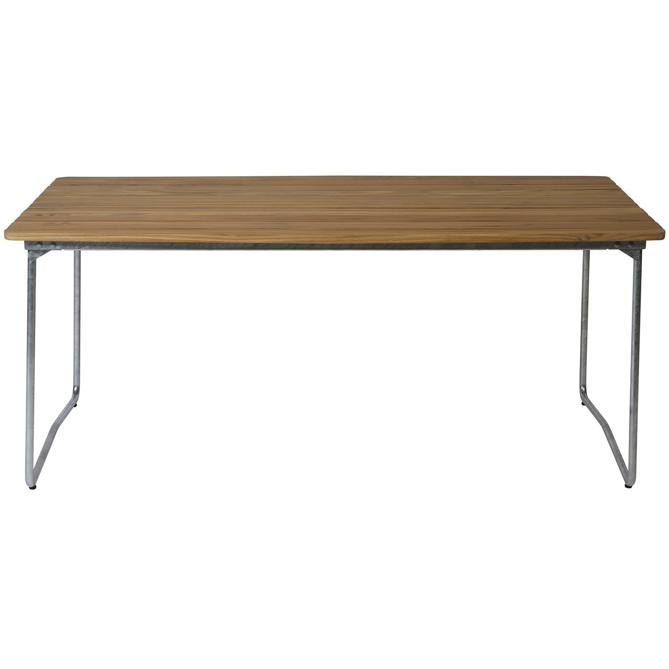 B31 Pöytä 92x170 cm, Käsittelemätön Tiikki / Kuumagalvanoitu Teräs