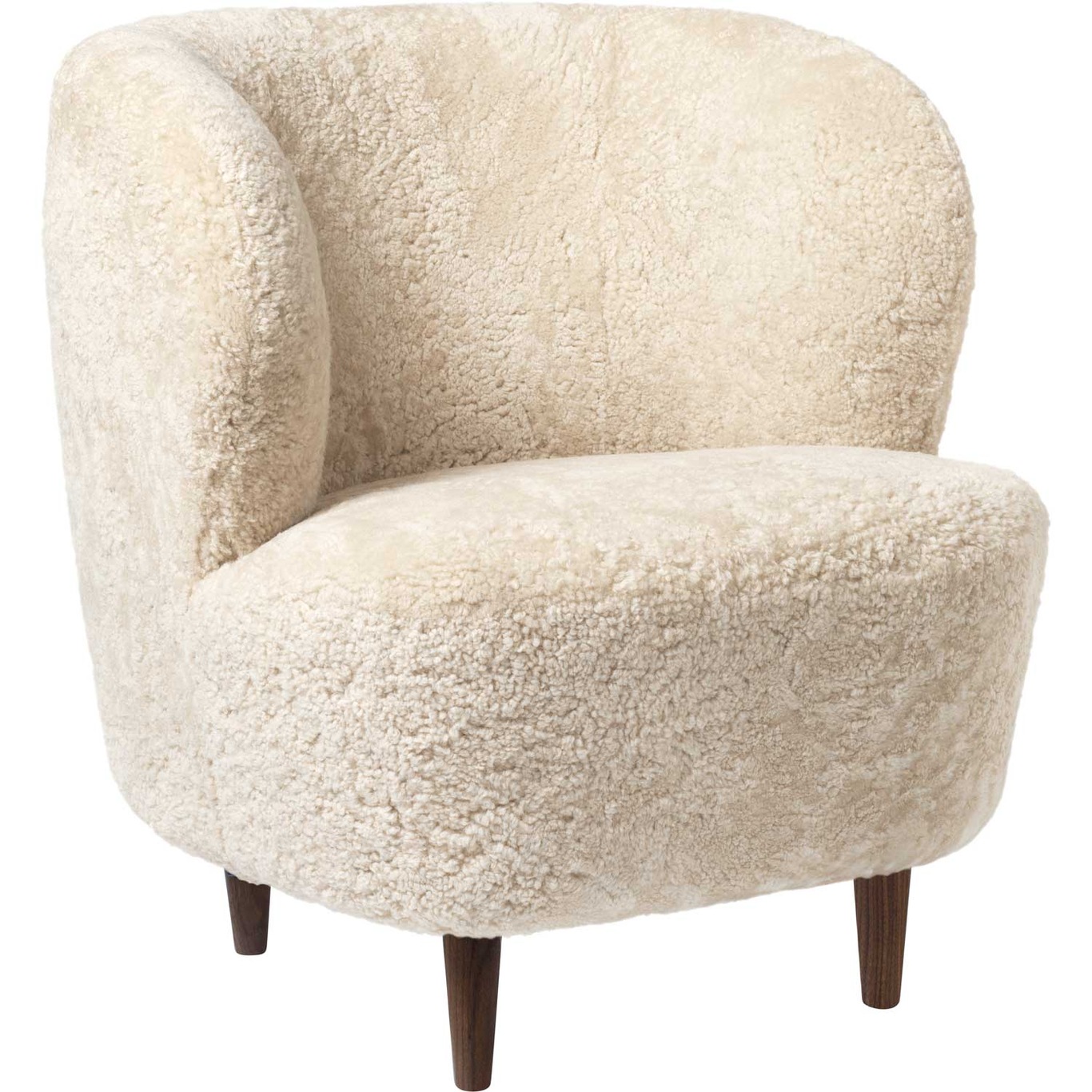 Stay Lounge Chair Sheepskin Moonlight/Walnut