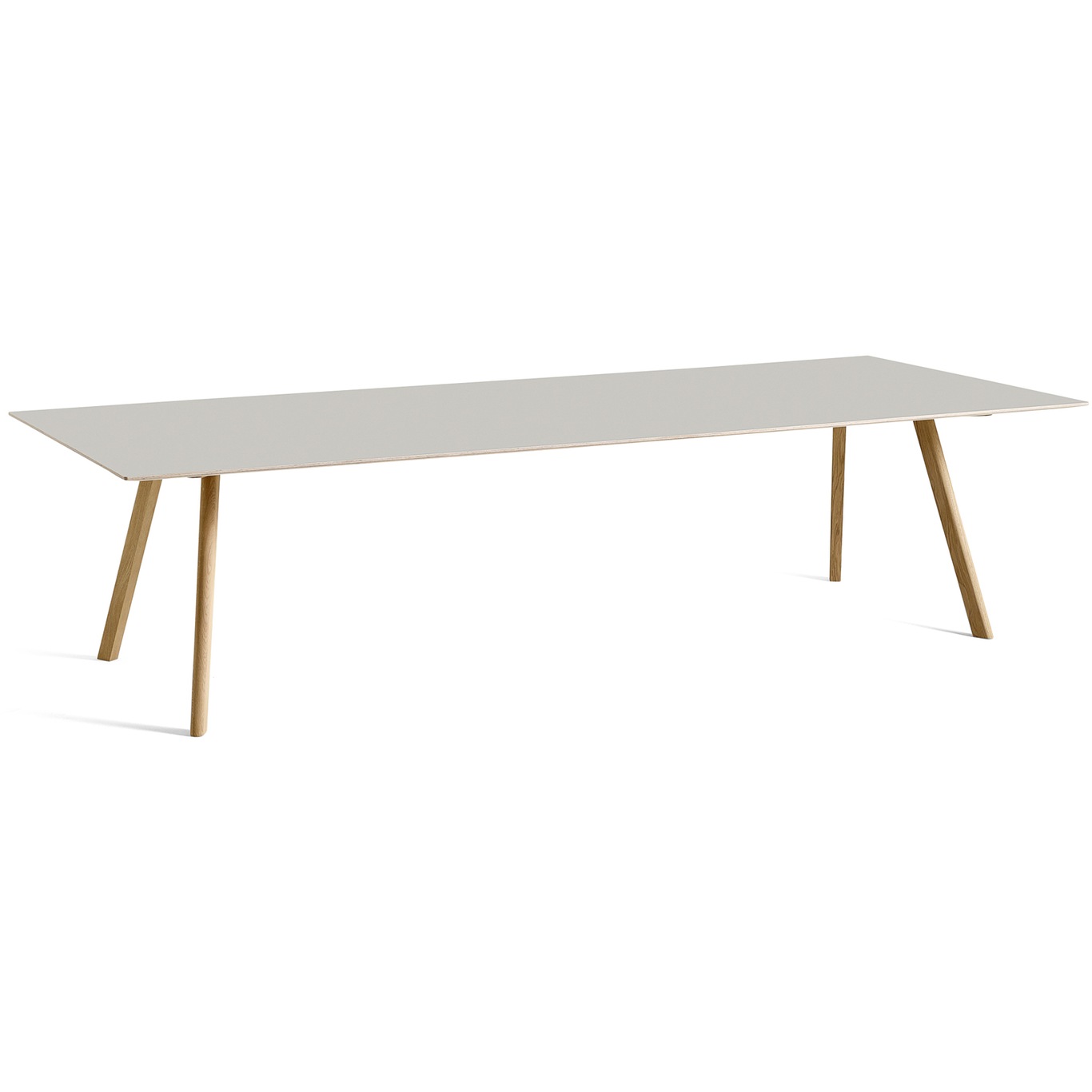 CPH 30 Pöytä 300x90 cm, Vesipohjaisella Lakalla Käsitelty Tammi / Off-white Linoleumi