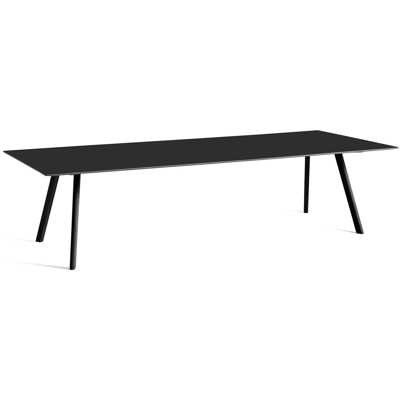 CPH 30 Pöytä 300x120 cm, Musta Vesipohjaisella Lakalla Käsitelty Tammi / Musta Linoleumi