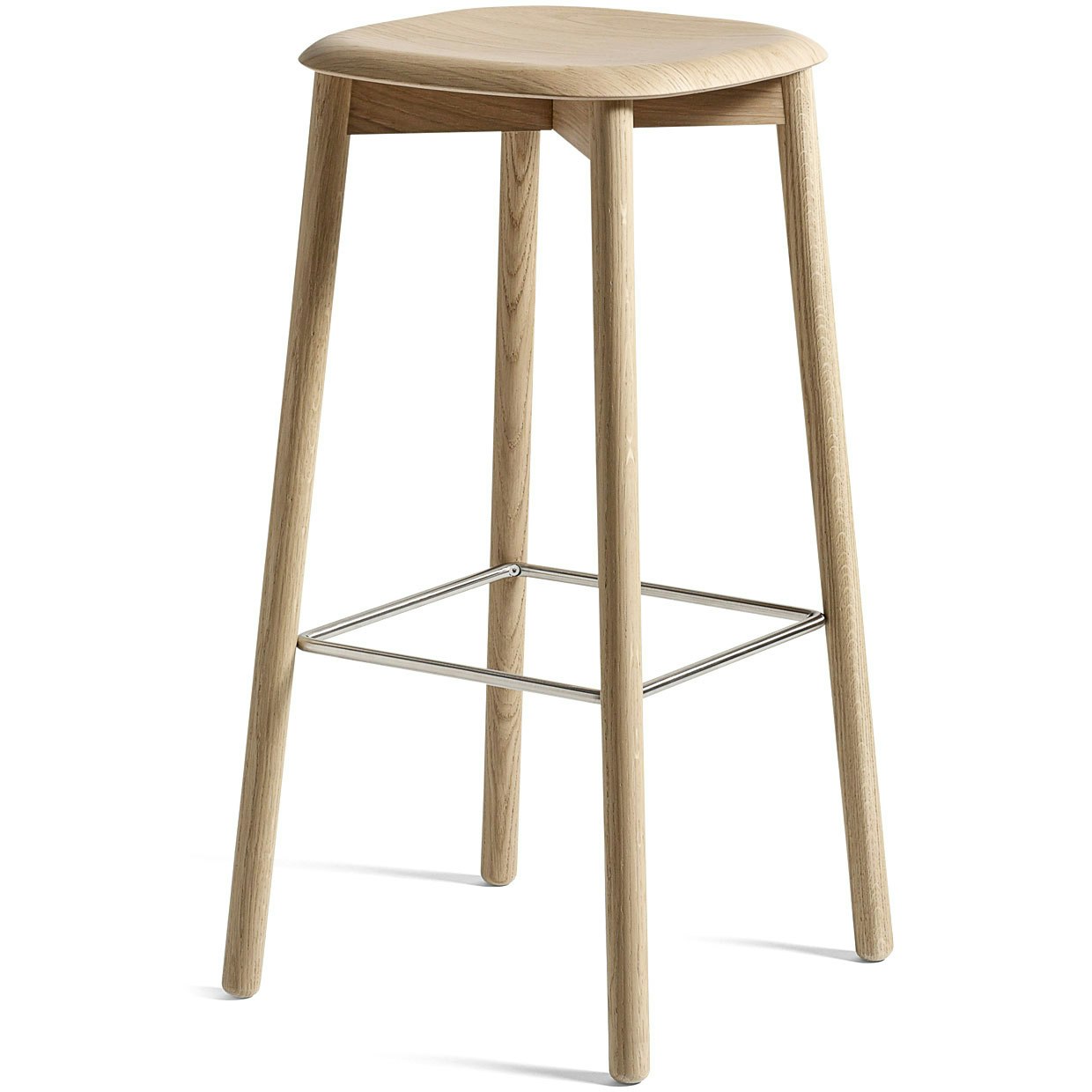 Soft Edge 32 High Bar Stool, Water-based Lacquered Oak