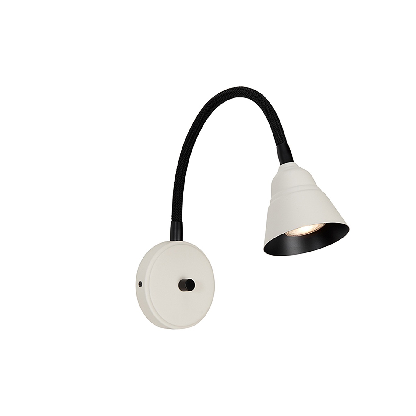 Relief Wall Lamp, Pearl White/Matte Black