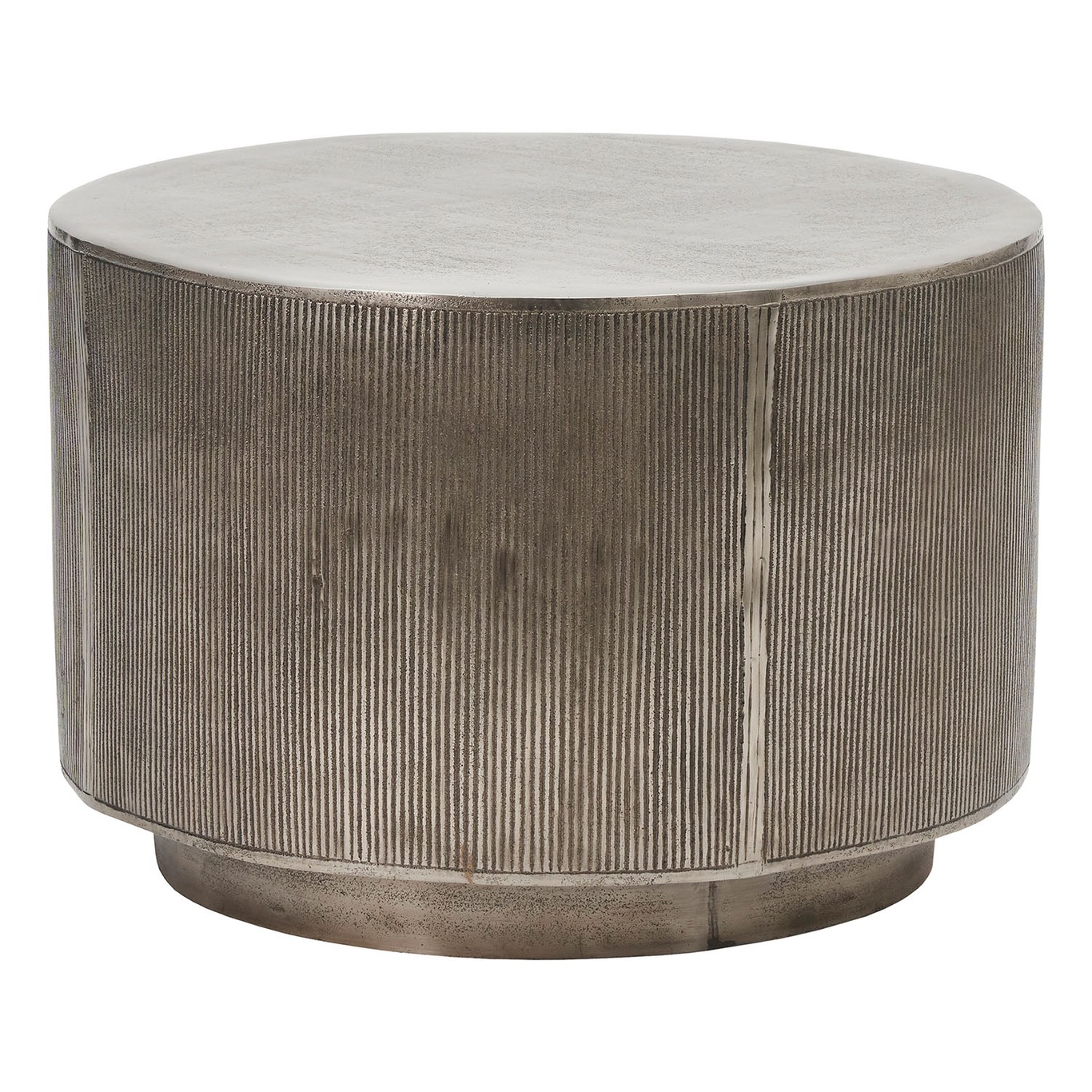 Rota Coffee table H35 cm, Brushed Silver