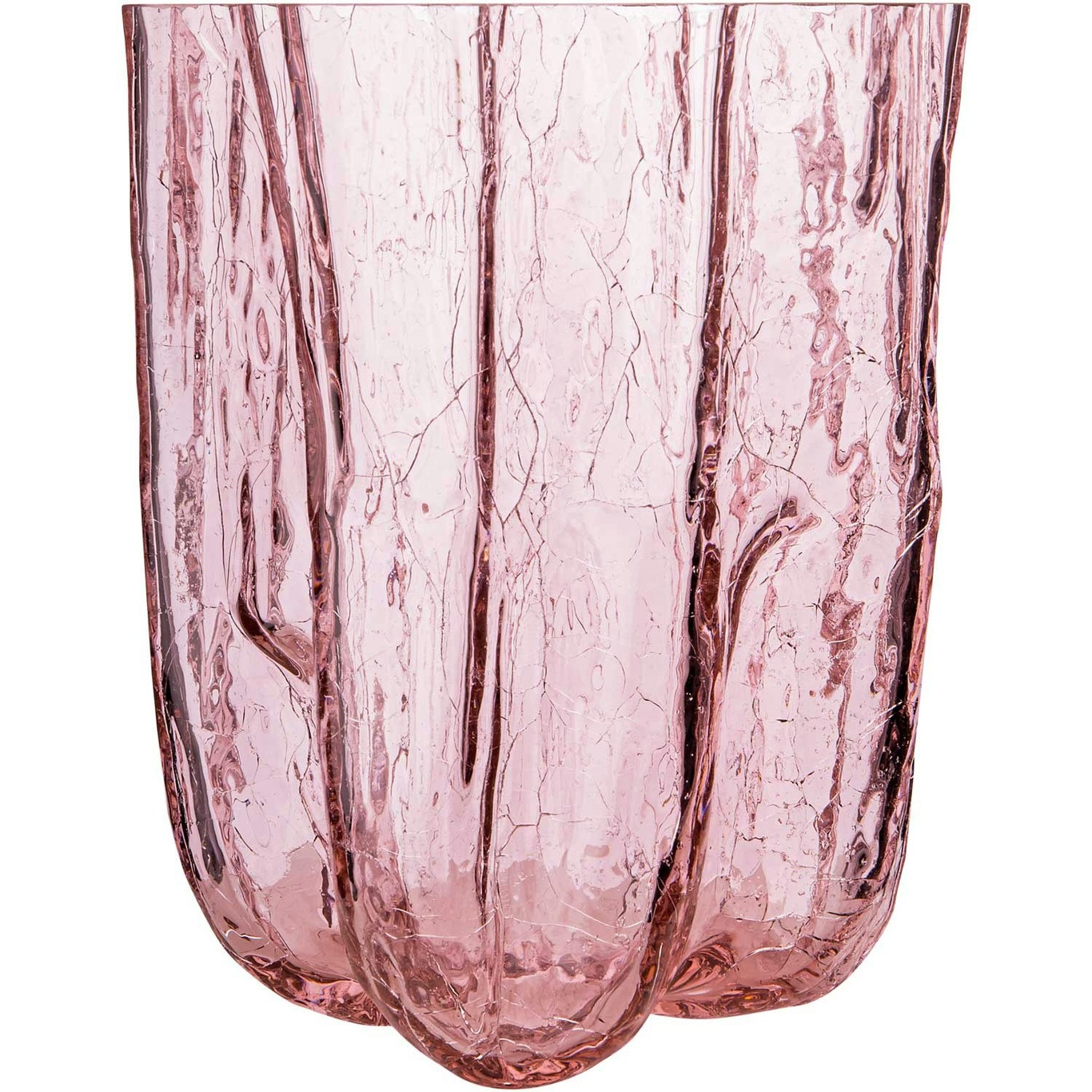 Crackle Vaasi, 21x27 cm, Vaaleanpunainen