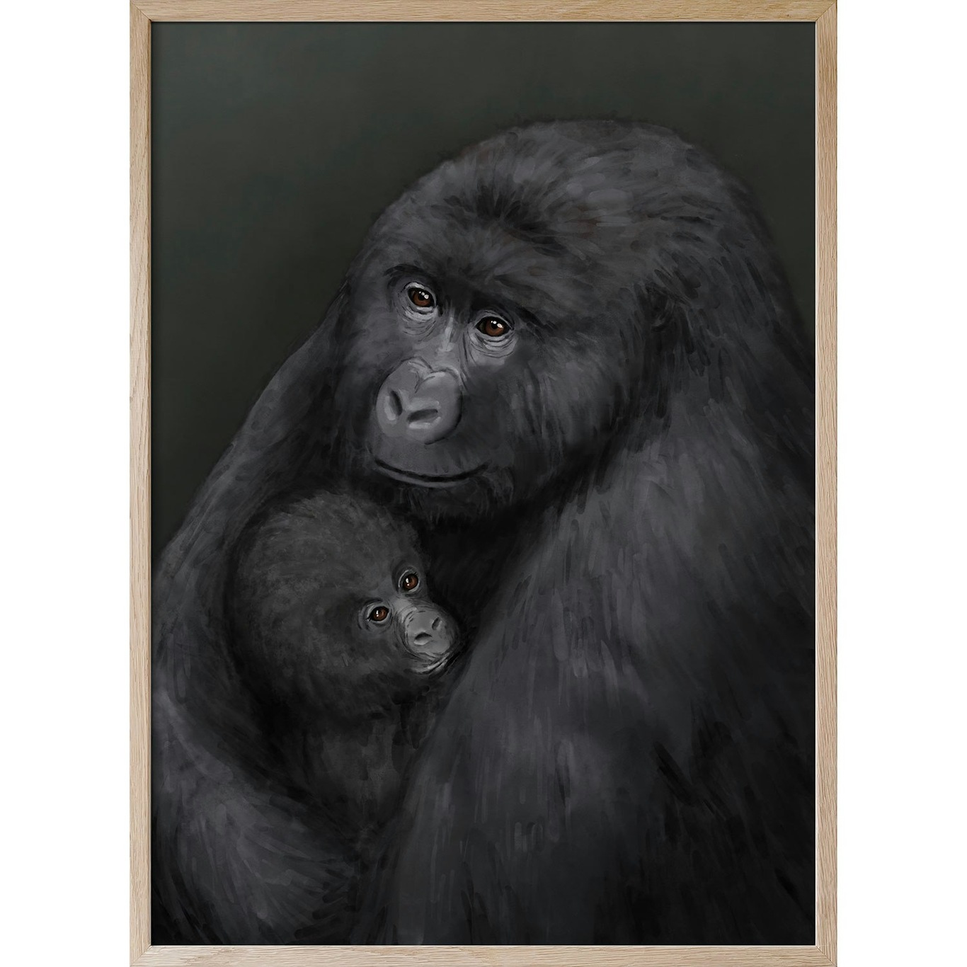 Mountain Gorilla Juliste, 30x40 cm