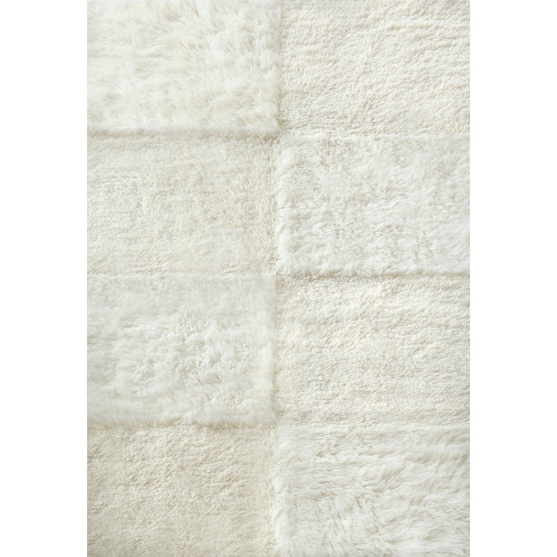 Shaggy Checked Nukkamatto Off-white, 250x350 cm