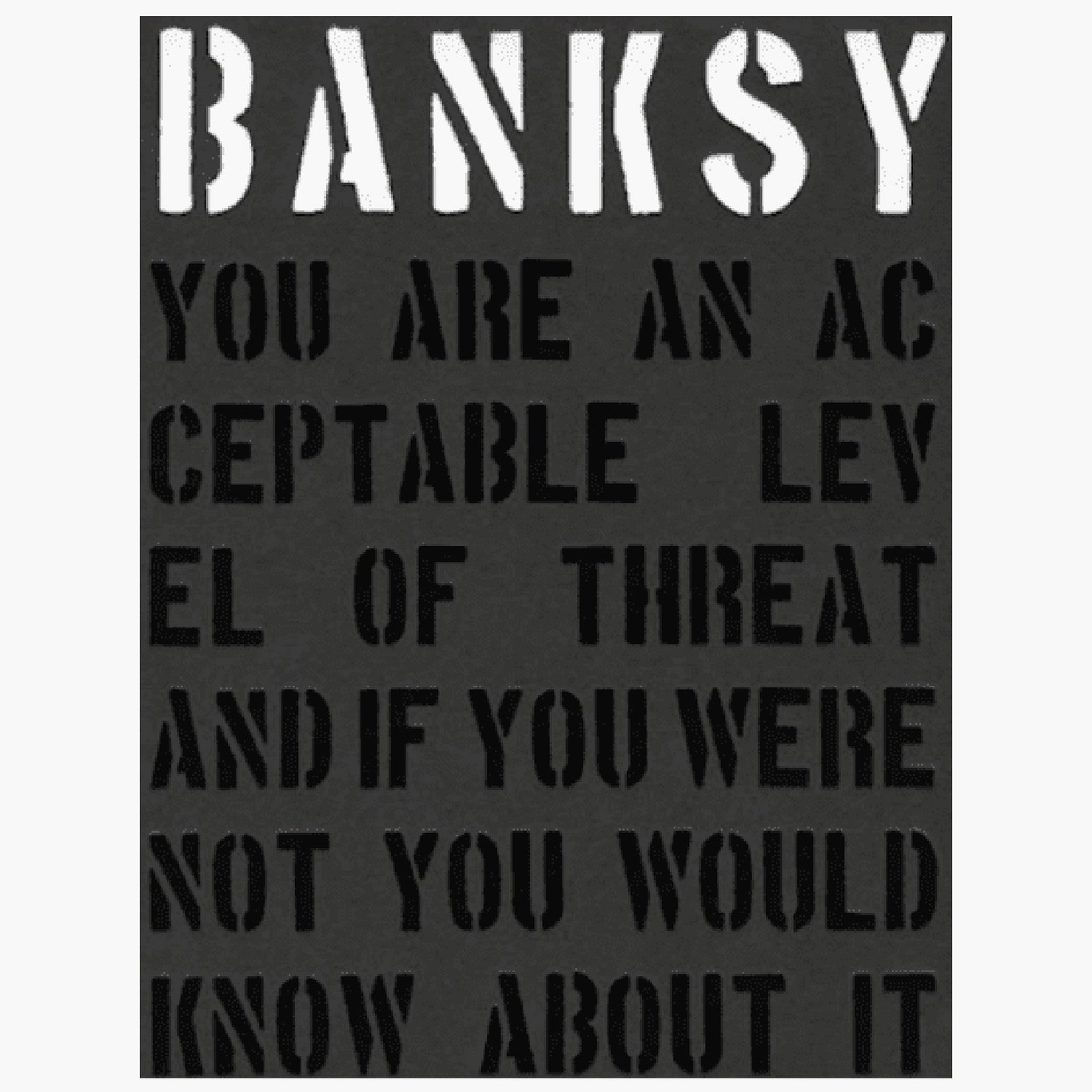 Banksy – You are an acceptable level of threat Kirja