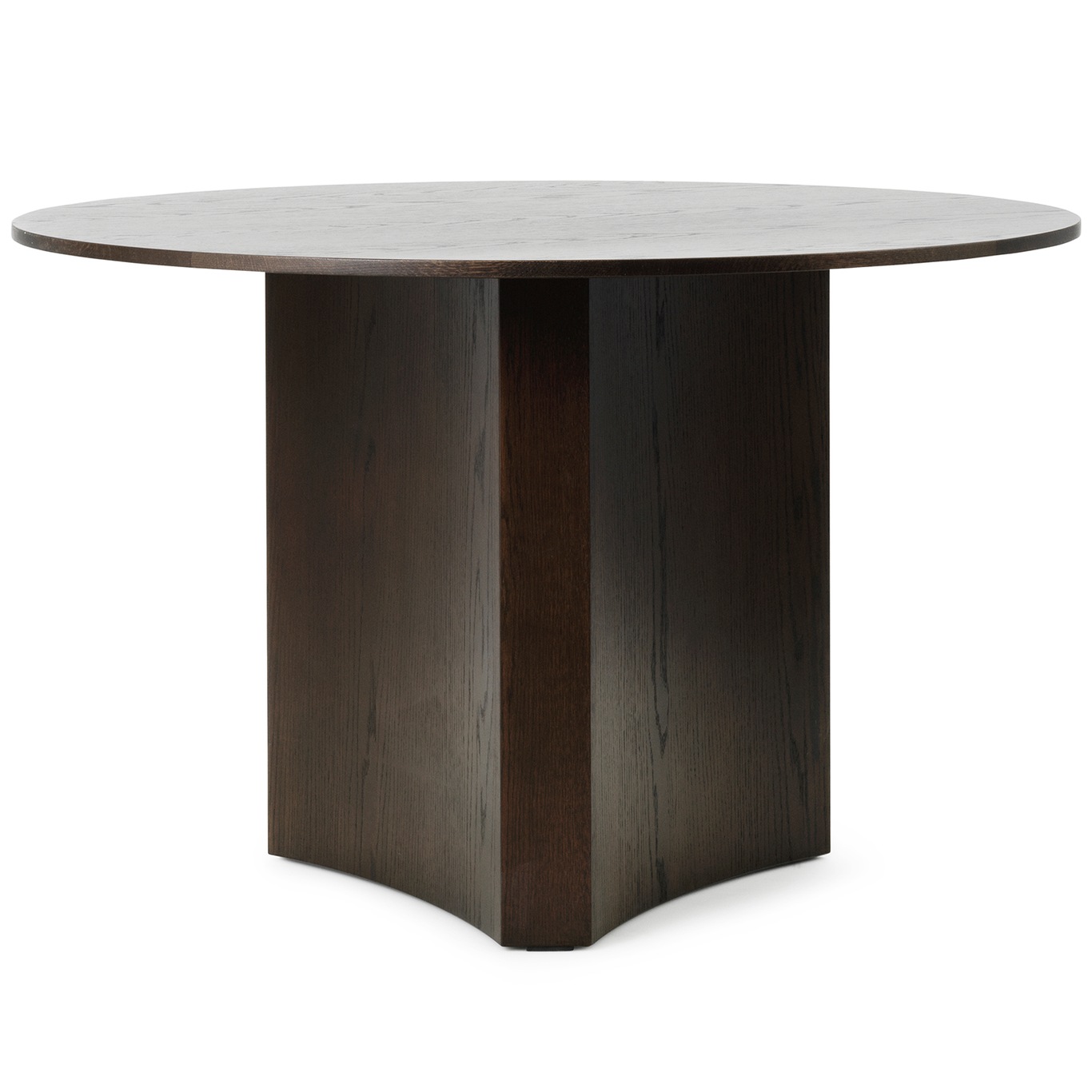 Bue Dining Table Ø120 cm, Dark Stained Oak