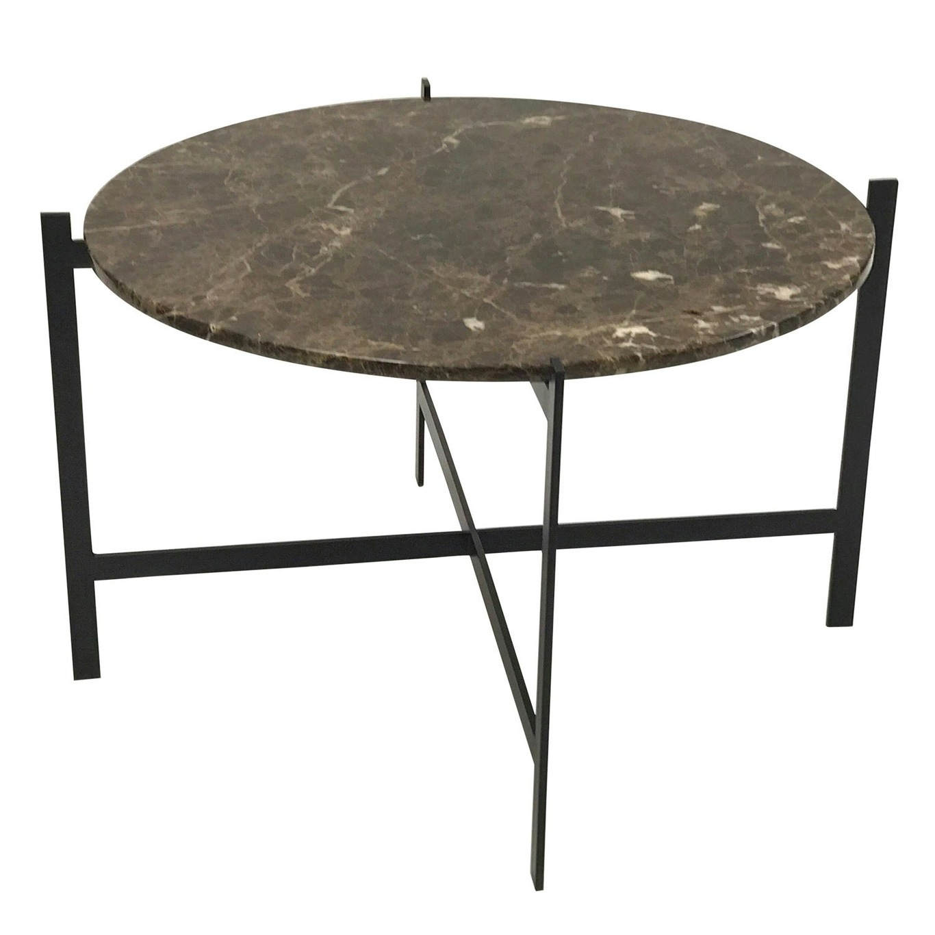 Deck Large Pöytä, Ruskea Marmori/Musta