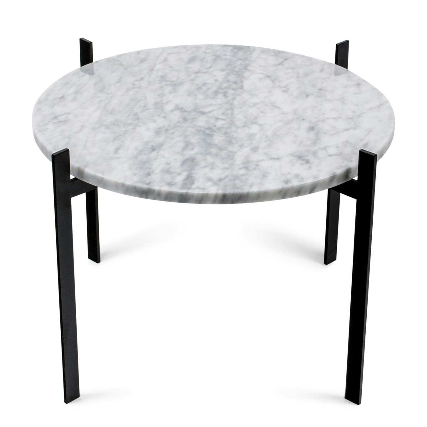 Single Deck Pöytä, Valkoinen Marmori/Musta