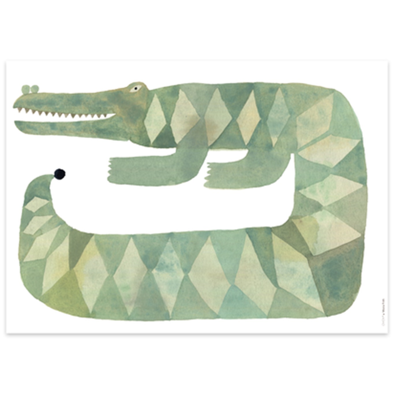 Crocodile Gustav Juliste, 50x70 cm