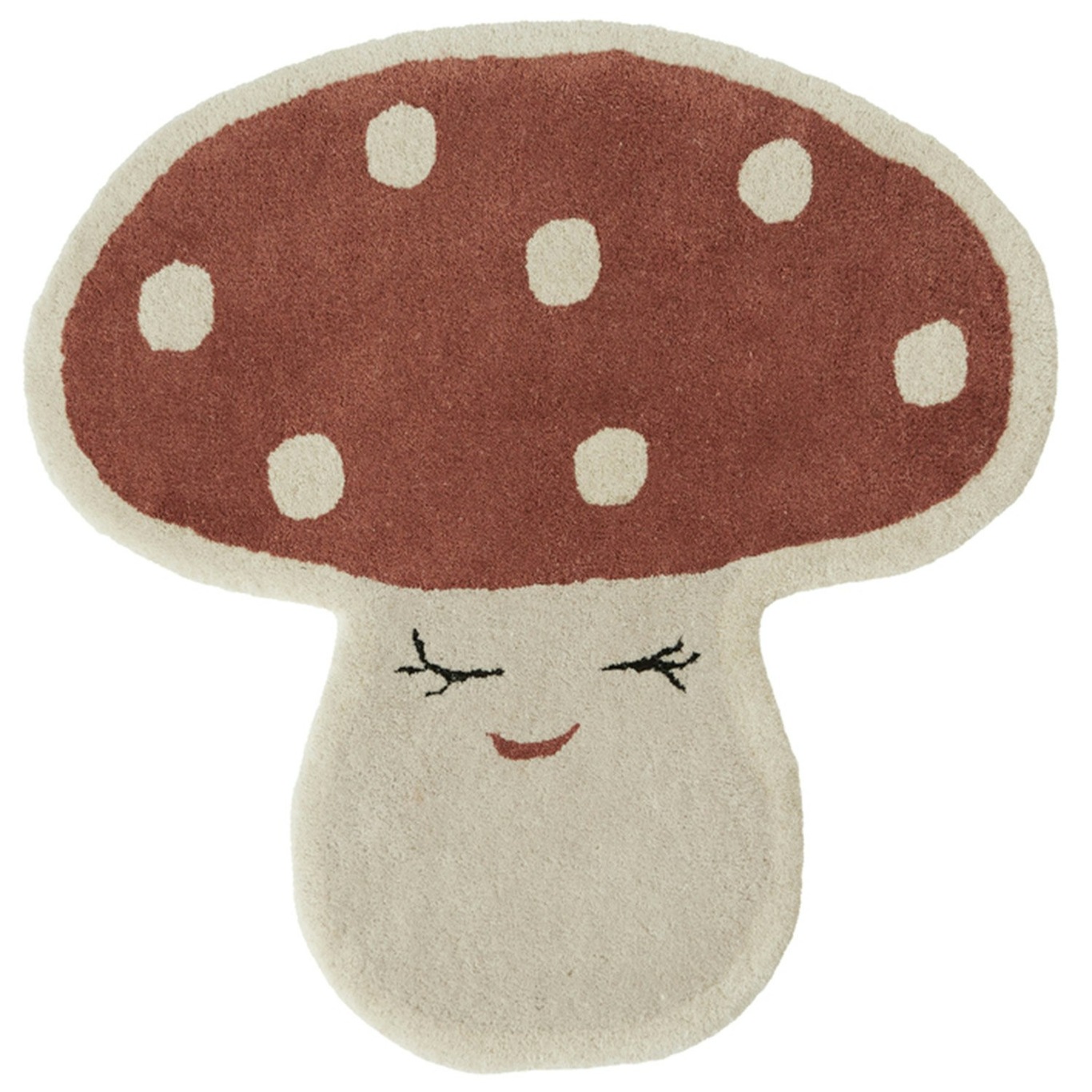 Malle Mushroom Matto 75x77 cm, Punainen
