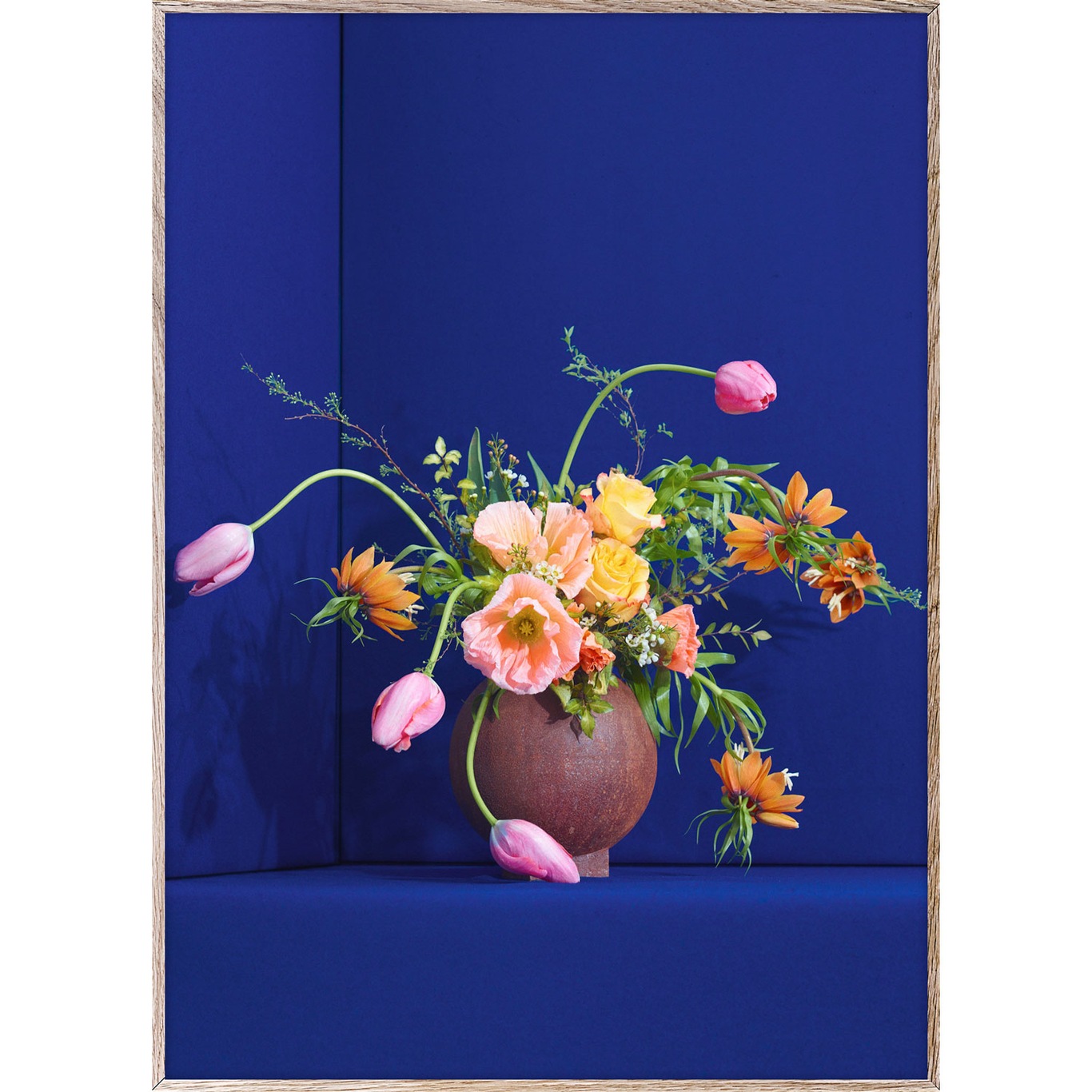 Blomst 01 Blue  Juliste, 30x40 cm
