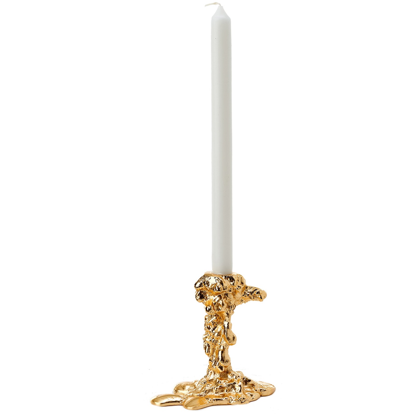 Drip Candle Holder Gold L