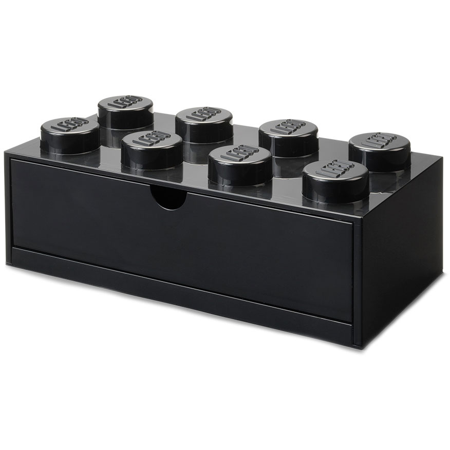 LEGO® Säilytys Laatikolla 8 Nuppia, Musta