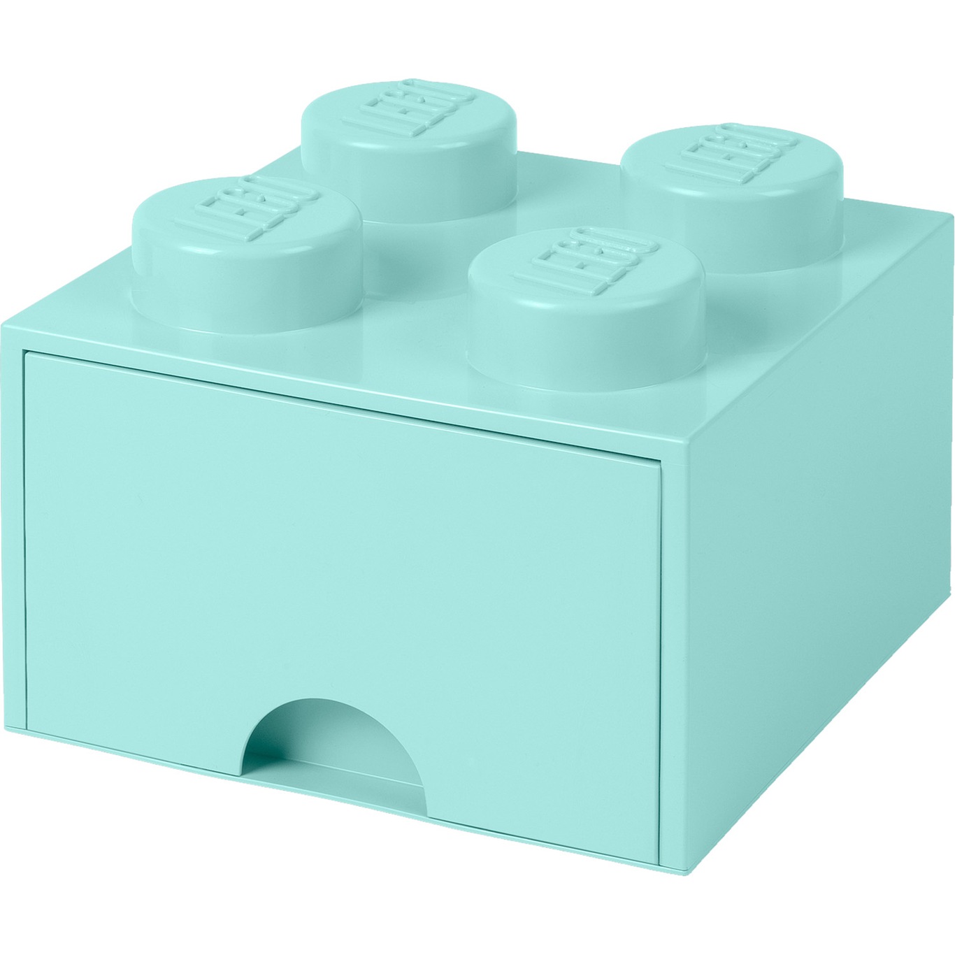 LEGO® Säilytys Laatikolla 4 Nuppia, Aqua Light Blue