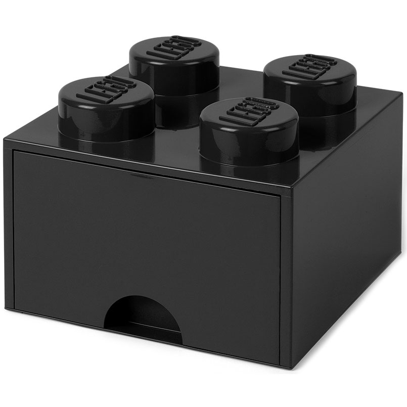 LEGO® Laatikko 4 Nuppia, Musta
