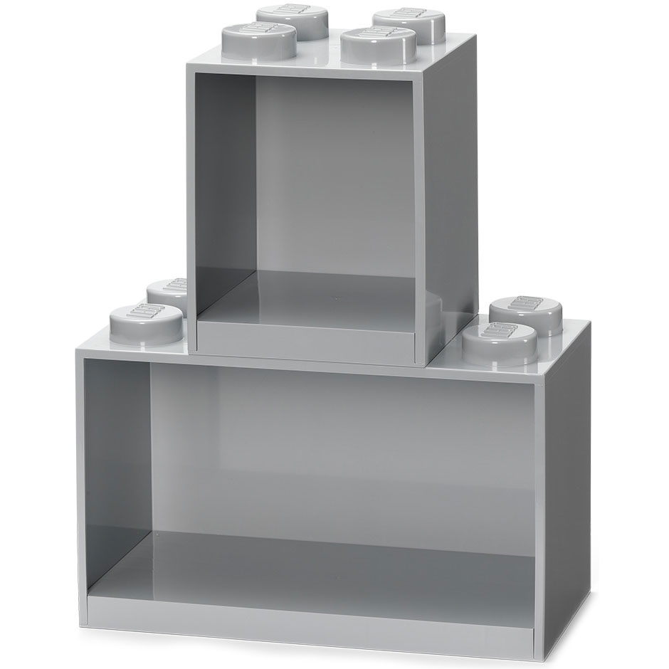 LEGO® Hyllyt 2-pakkaus, Medium Stone Grey