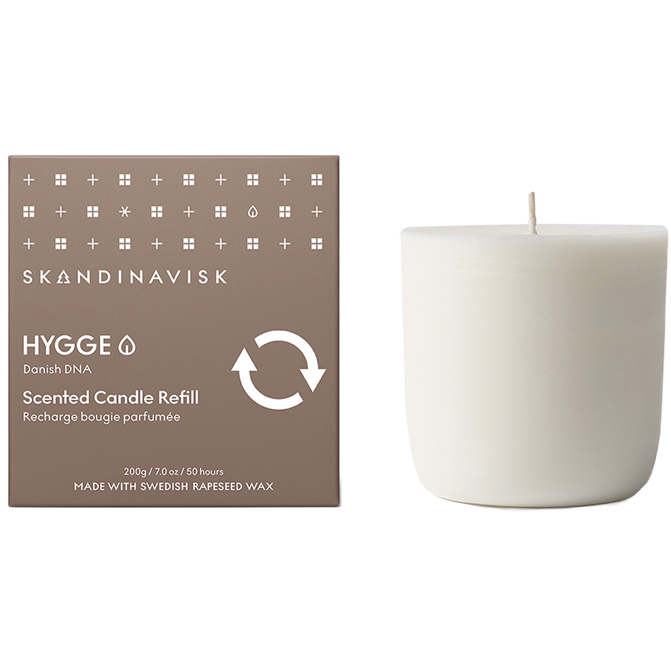HYGGE Scented Candle with Lid Tuoksukynttilä Cinnamon 200 g - Refill