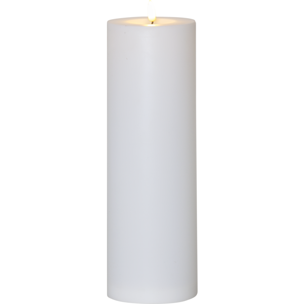 Flamme Pöytäkynttilä LED Ulkona Käytettävä Valkoinen, 32,5 cm