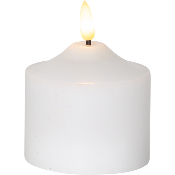 Flamme LED Pöytäkynttilä Valkoinen, 9,5 cm
