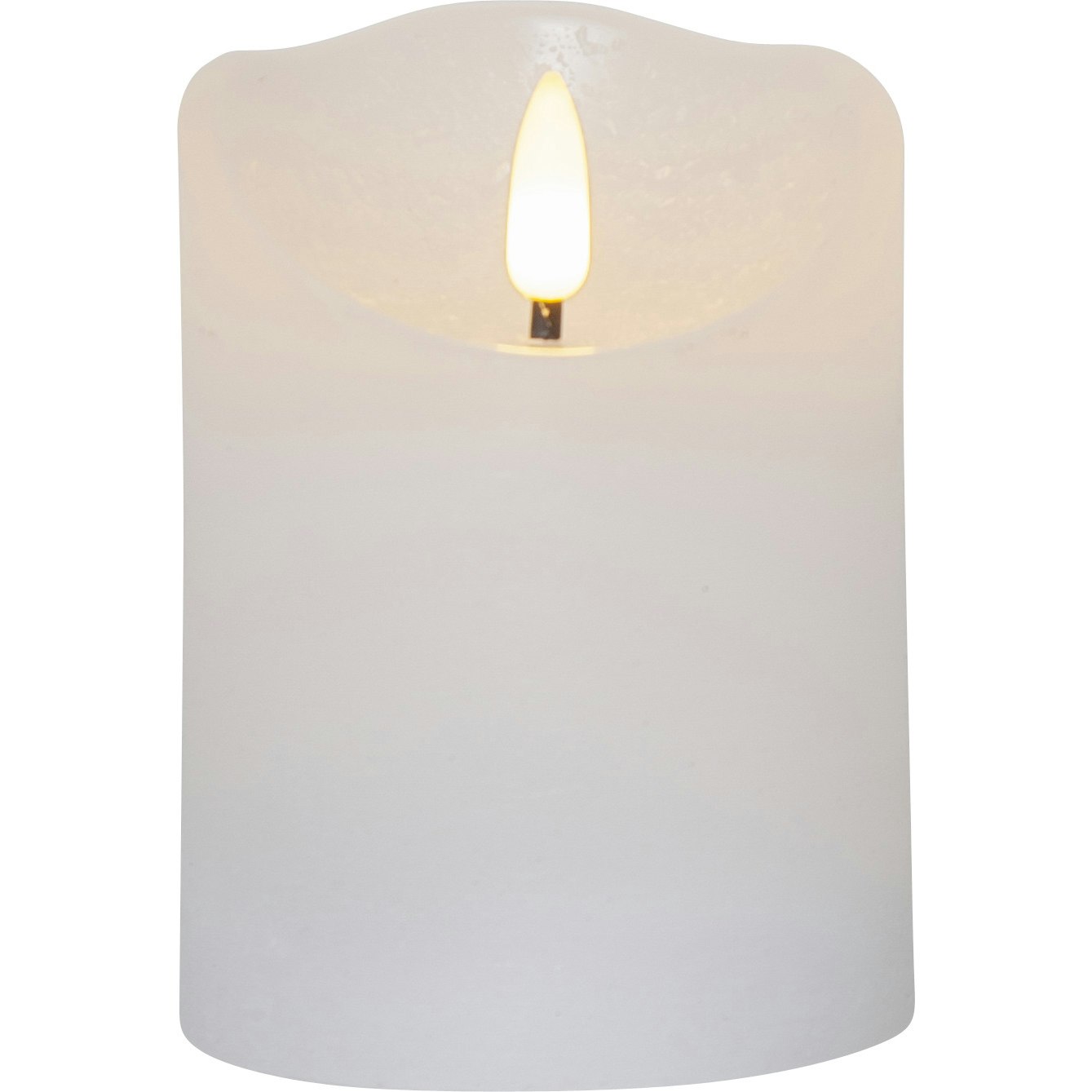 Flamme Rustic LED Pöytäkynttilä Valkoinen, 10 cm