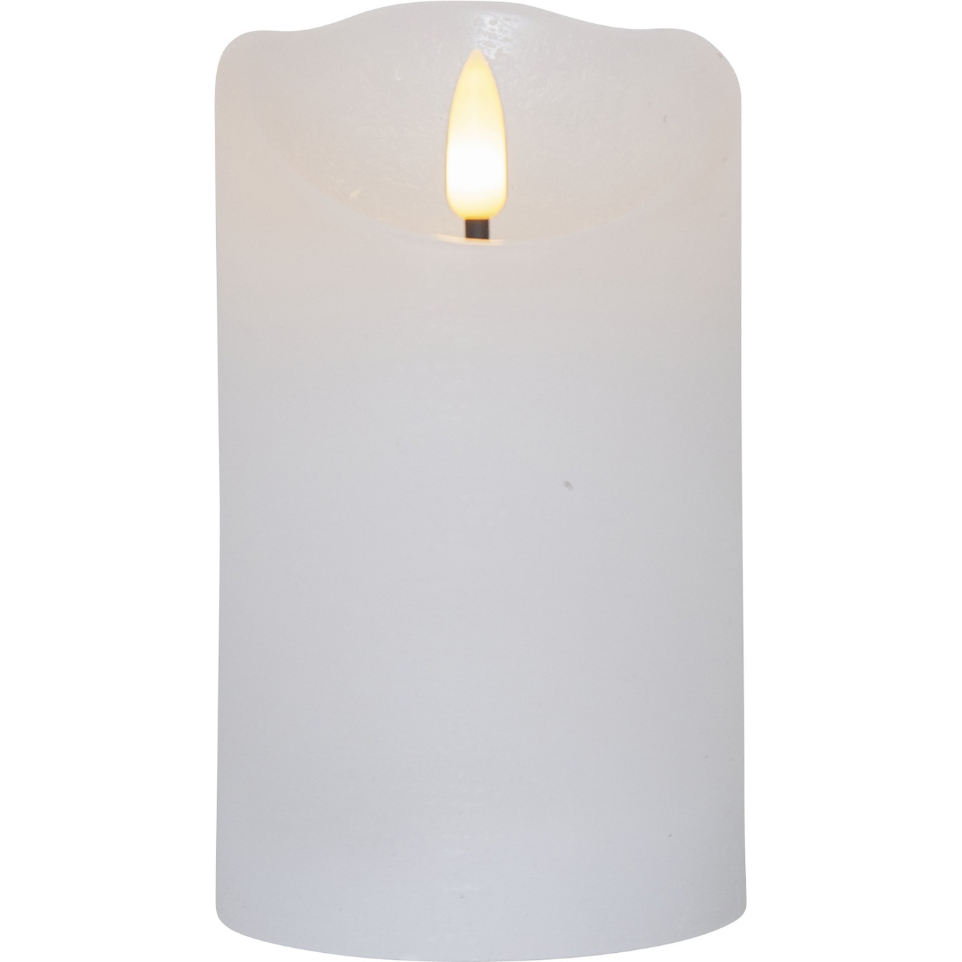 Flamme Rustic LED Pöytäkynttilä Valkoinen, 12 cm