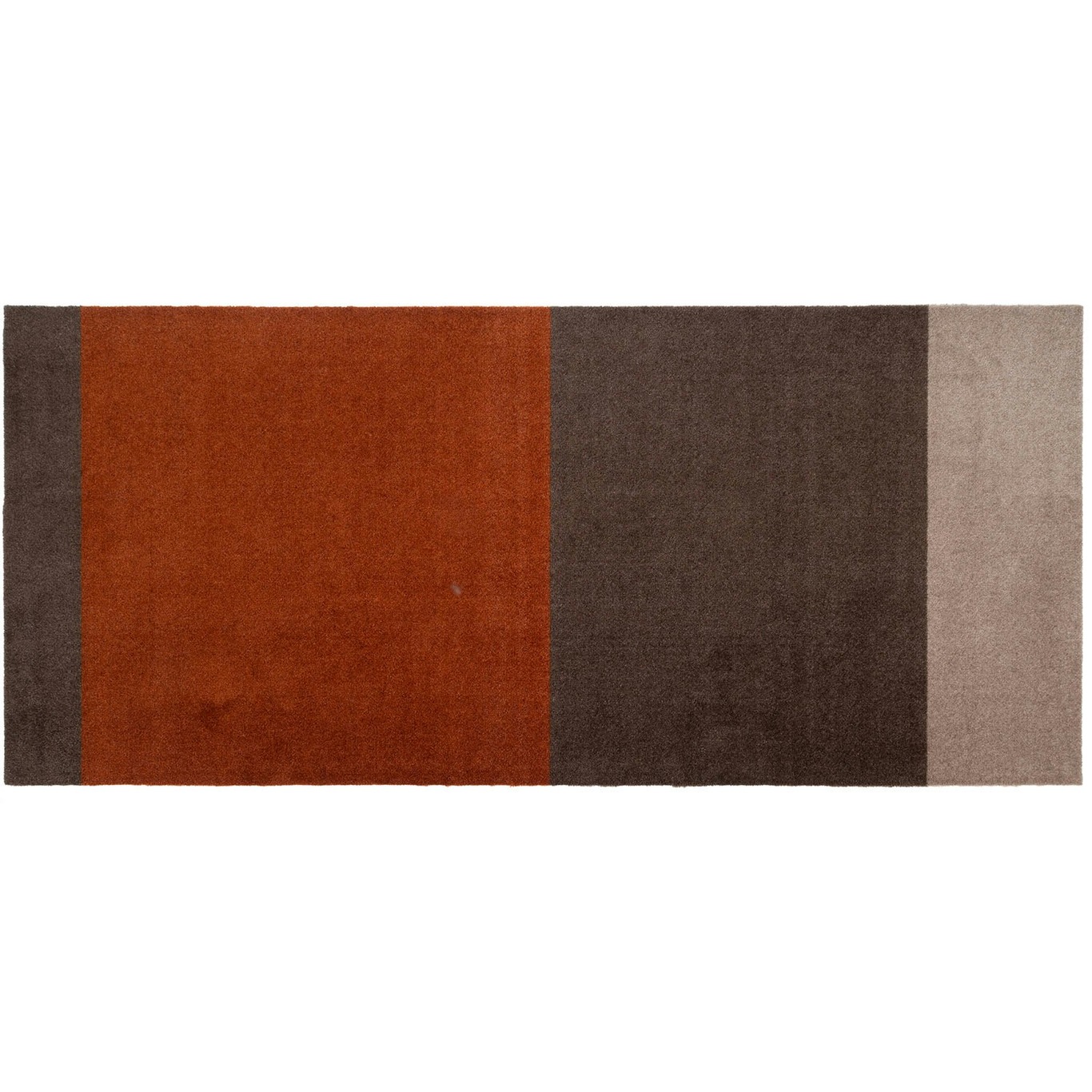 Stripes Matto Hiekanvärinen/Terracotta, 90x200 cm