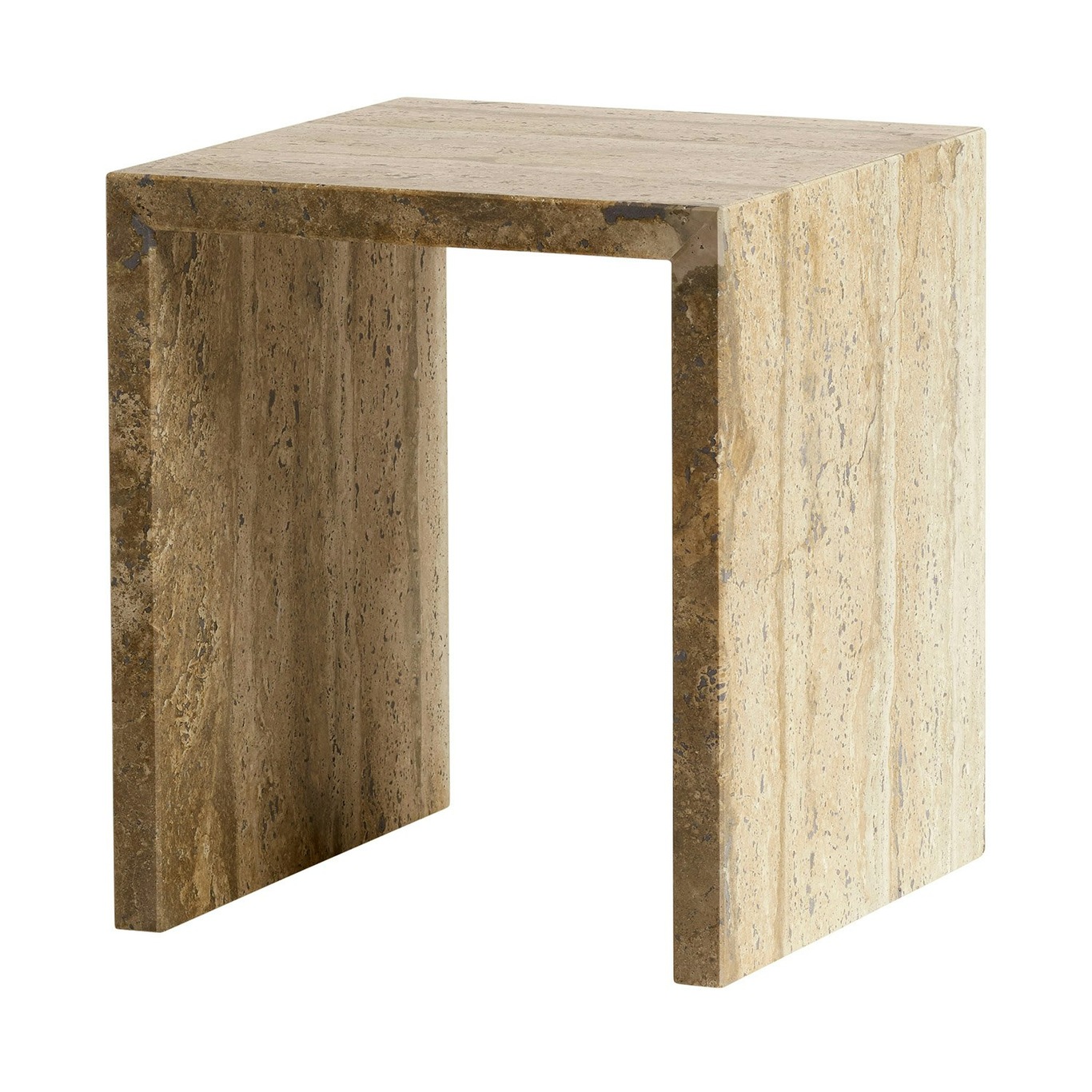 Cube Sivupöytä Travertiini, 35x35 cm